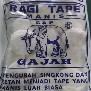 RAGI TAPE MANIS Cap Gajah, 1 pak isi 20 biji