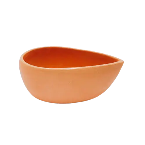 Chén gốm hình lá dùng để trang trí spa