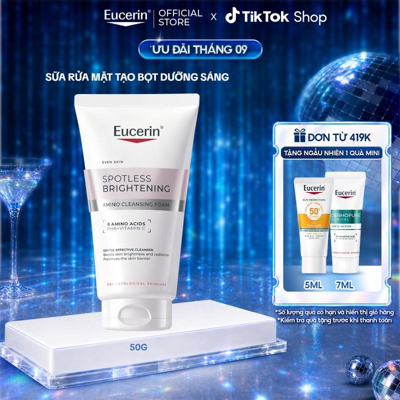 Sữa Rửa Mặt Sáng Da Eucerin Spotless Brightening Cleansing Foam 50g - Skincare