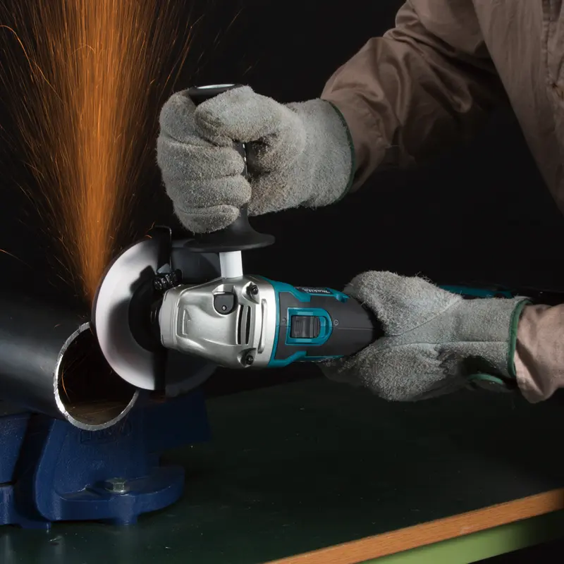 DGA506 Cordless Angle Grinder 5" 125MM Chuck 8500RPM Motor Brushless Kecepatan Ultra Tinggi Gear Baja Chrome Vanadium Baterai Lithium Tegangan Tinggi 18V Cocok untuk Penggilingan Paduan Aluminium, Pemotongan Pipa Baja, Pemotongan Batu Set Komersial 7