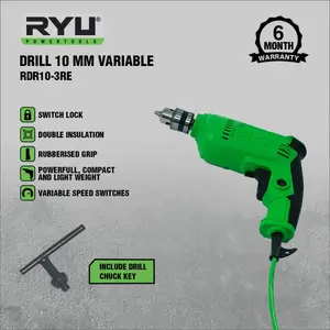 RYU Mesin Bor Drill 10 Mm Variable RDR10-3RE