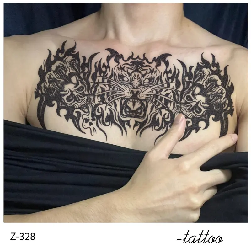Y45 Stiker Tato Sementara [Model Payudara Besar] Dekorasi Seni Stiker Tato Pria dan Wanita 7