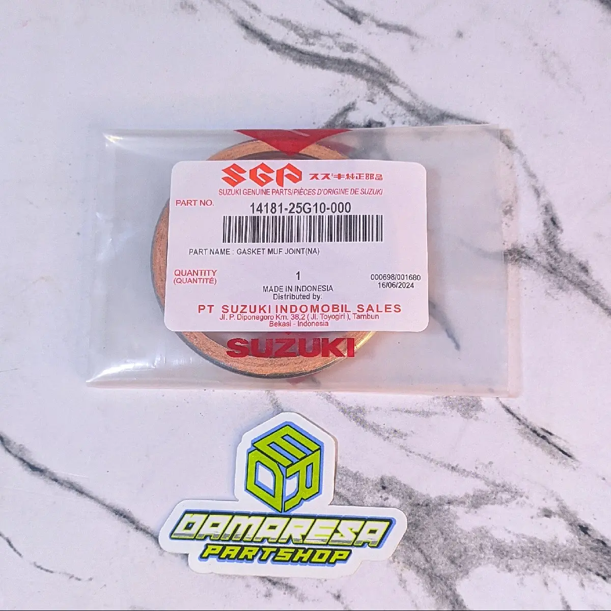 PAKING KNALPOT TENGAH SATRIA FU ORI SGP 14181-25G10-000