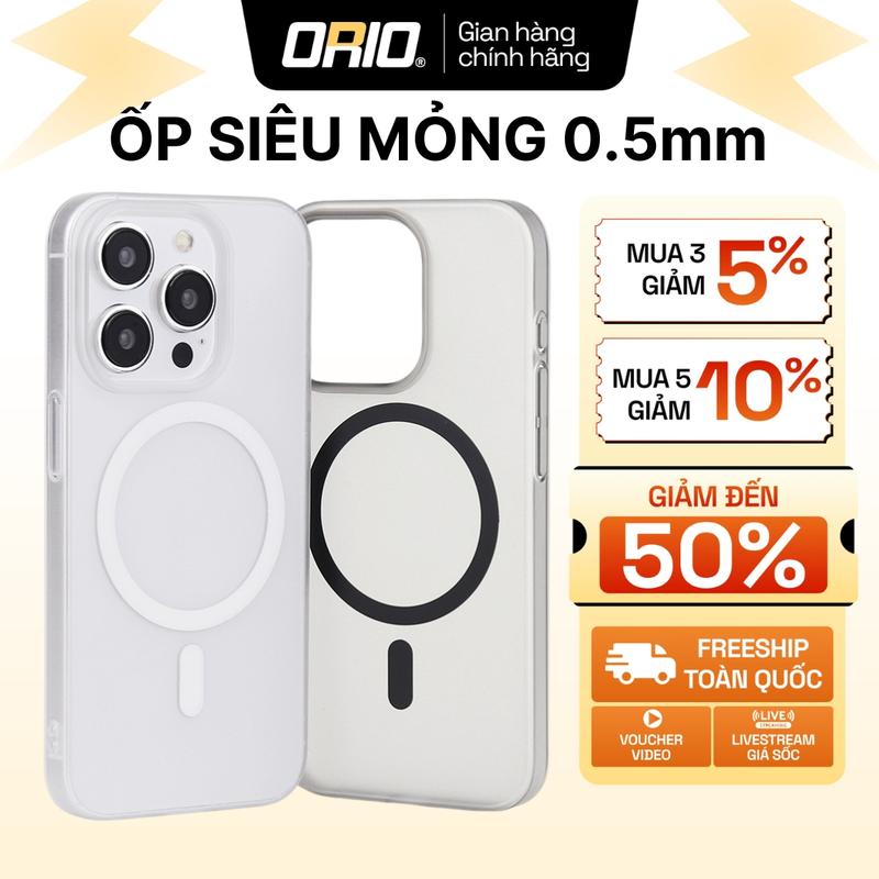 ORIO Ốp Lưng iPhone Siêu Mỏng Chống Vân Tay Full Viền 4 Góc Hỗ Trợ Sạc Không Dây Chất Liệu PC Chống Ố Vàng Tương Thích Mọi Chuẩn Sạc Nhanh - ORIOxTS-67