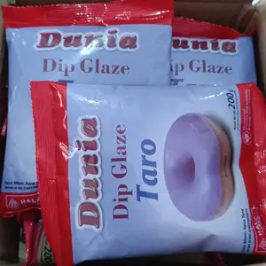 Dunia Dip Glaze 200gr Topping Donut Dark Strawberry Taro Tiramisu Green Tea HALAL