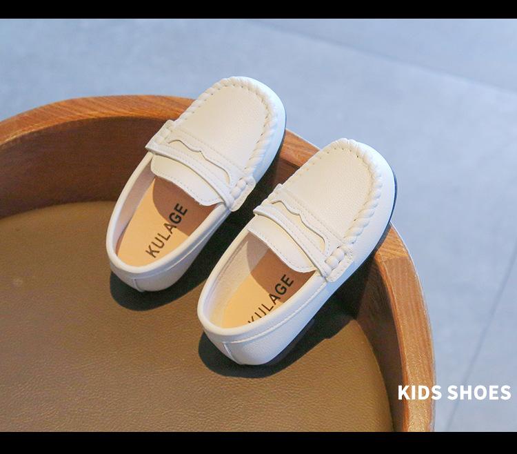 Product Introduction of Children Boys Leather Shoes 2024 Spring and Autumn Simple Slip-on Round-toe School Shoes Loafers Flats Moccasins Classic Formal 14