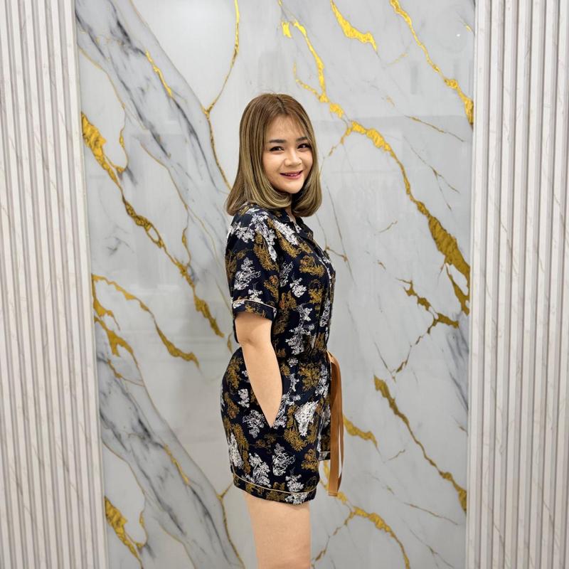 Piyama Baju Tidur Wanita Rayon Premium One Set Korean Style Bumil Busui Friendly Model Kancing Depan Nyaman Atasan Celana Lembut Setelan Dewasa Panjang Pendek 2