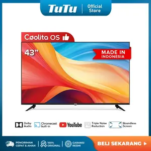 TUTU Smart TV 43 inch - Coolita - Full HD - Dolby Audio - WiFi - HDMI Youtube/ Prime Video IDTT43C01