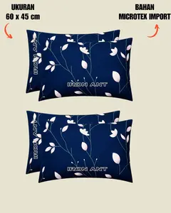 paket isi 4 pcs sarung bantal motif bunga polos dan embos aesthetik