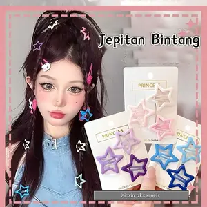 PAKET HEMAT 50 PCS Jepit Rambut Star clips Jepit Poni Bentuk Bintang Jepit Anak Remaja Jepit Anak Lucu Jepitan Aesthetic Wanita Korea style isi 10 Mix Color Hairclips y2k