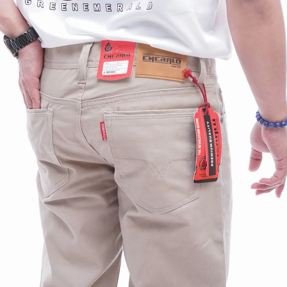 CELANA CASUAL KANVAS GREEN EMERALD ORIGINAL REGULER FIT