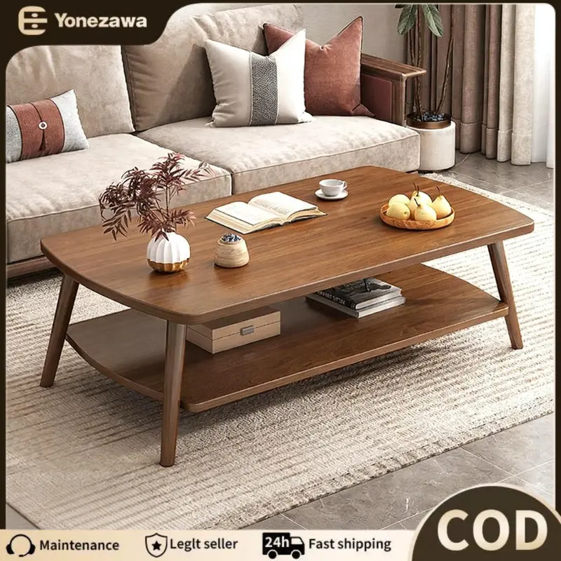 YONEZAWA COD Meja Tamu 2 Tingkat Living Room Center Table Coffee Table Meja Kopi Kayu table Meja Sudut Modern Meja Tengah Rumah