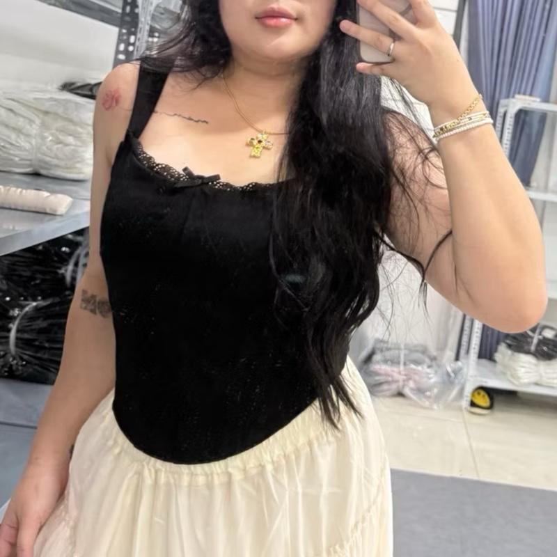  LASSIE BIGSIZE| Áo 2 dây giả corset bigsize co giãn LILA TOP- Bigsize 