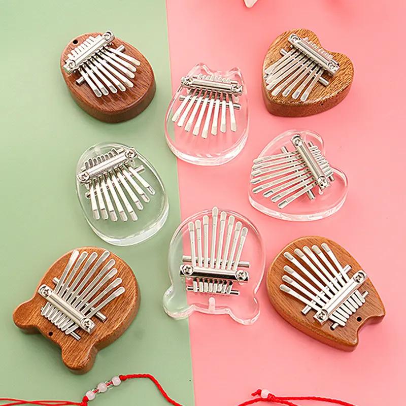 8 chìa khóa mini gỗ cây kalimba chất lượng cao. ngón tay tinh tế bản nhạc piano…