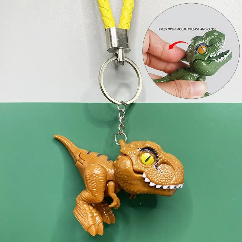 Mainan Gantungan Kunci Dinosaurus Tyrannosaurus Rex Gigit Jari 3