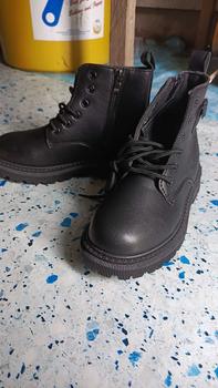 Product Review of ABC fashion zip boots for kids girls no heel ankle boots for kids  size 25-36 Ankle Black Round Toe from b**a 1