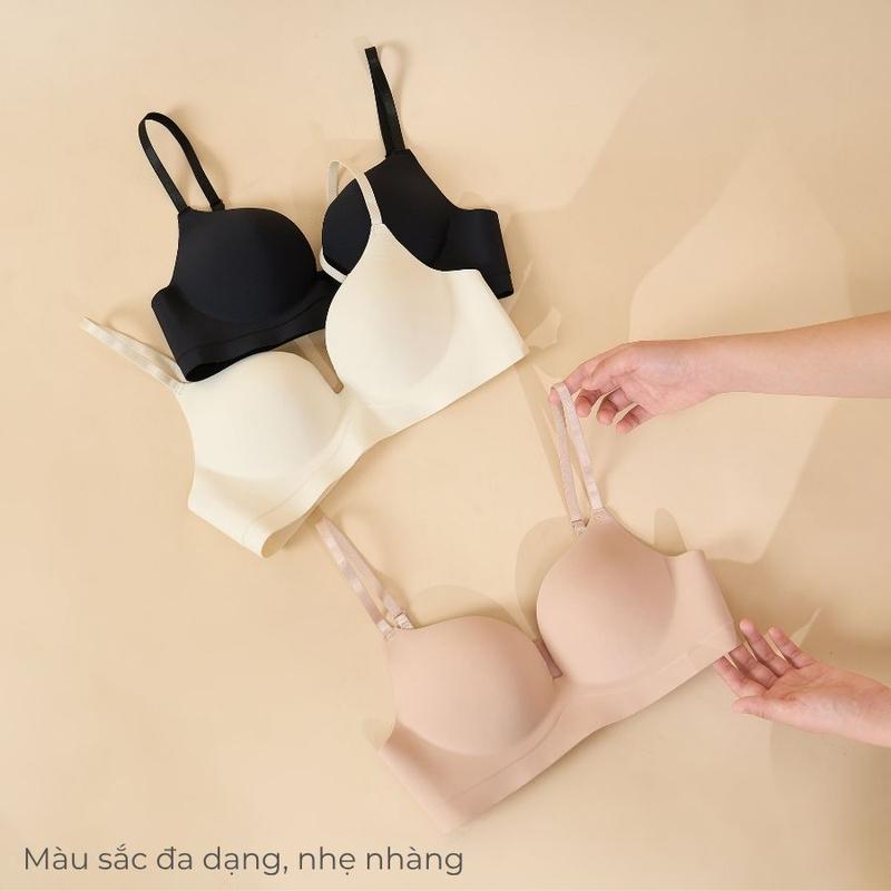 Áo lót nữ đệm vừa 3cm MẶC ÁO DÀI không gọng Bradina Perfect Fit, không đường may, không lộ viền,nâng, tạo khe ALKG12 Women chỉ giặt tay