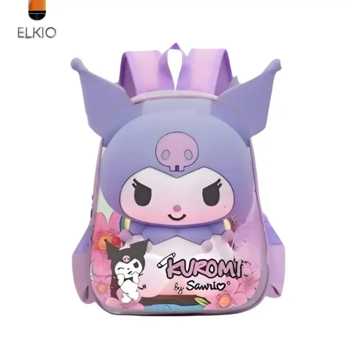 Tas Ransel Karakter Cartoon Kuromi Labubu / Tas Anak Perempuan Sekolah Paud TK Motif Kartun / Fashion Anak Wanita Backpack Viral Lucu Kekinian 2