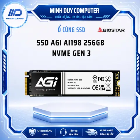 SSD AGI AI198 256GB NVME GEN 3 - CHÍNH HÃNG - BẢO HÀNH 3 NĂM