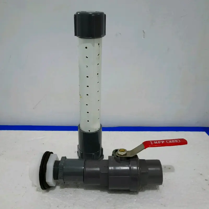 pembuangan kolam terpal stopkran + saringan 20cm 0