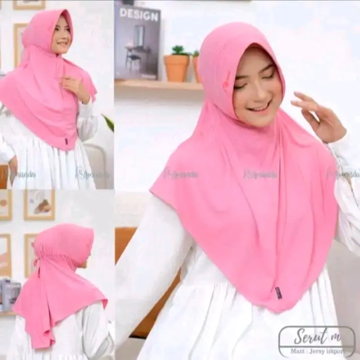 HARGA RESELLER JILBAB SERUT AMANDA ORIGINAL 100%  / HIJAB SERUT AMANDA POLOS PET BORDIL BAHAN Murah Terlaris ! ! ! Kerudung Muslim Instan