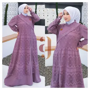 Gamis Brokat Sapto mix Crinkle Impor Model Terbaru