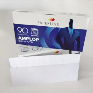 AMPLOP PUTIH POLOS 90 PAPERLINE PPL 110 X 230 MM SEAL LEM 20 LEMBAR ECER