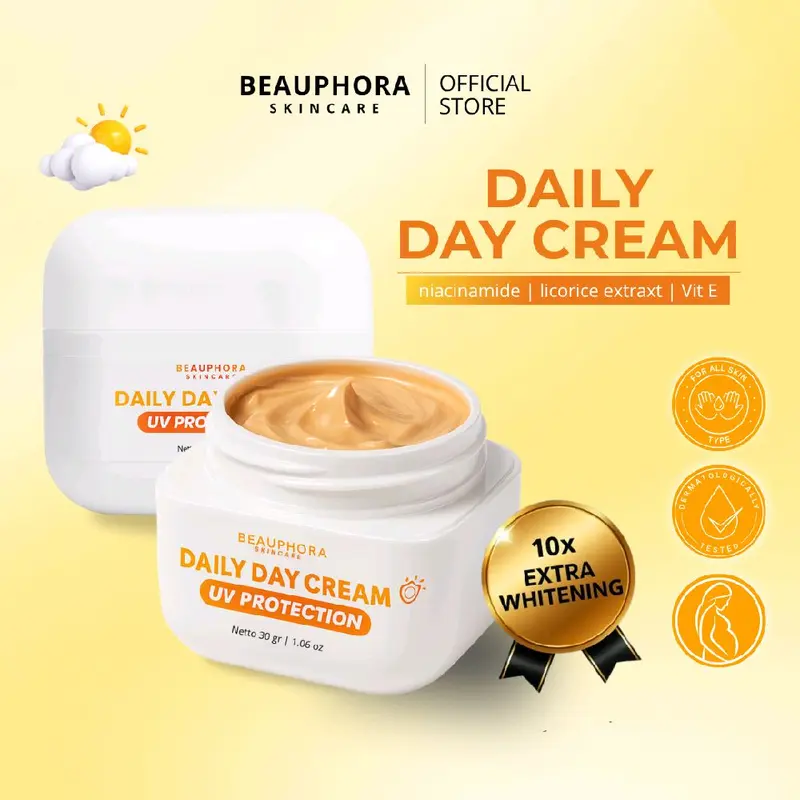 [PAKET BUNDLING] BEAUPHORA - Day Cream 30gr & Night Cream 30gr untuk Kulit Cerah 7 Hari, Anti-Aging, Melembapkan, BPOM NA18240115255 5