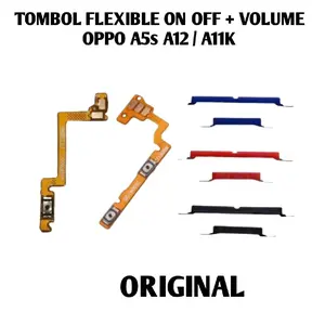 Tombol untuk  Oppo A5s / Oppo A12 / Oppo A11k /original flexible on off volume luar dalam fleksibel power pengganti 1 set