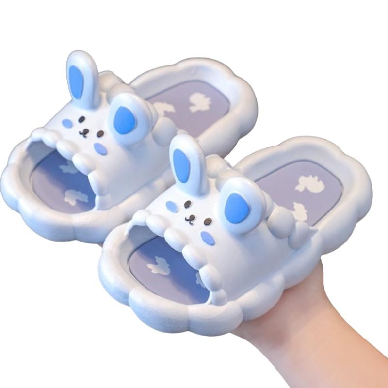 Sandal Anak Cewek Bisa Couple PVC002  Sandal anak Cewek Dengan Motif Kelinci Yang Imut ,Anda juga Bisa Couple Bersama Anak Anda Sandal Fashion Untuk Anak Ini Cocok Untuk Di pakai di Berbagai Kegiatan,warna Biru Pink Putih ,ukuran 24-25 sampai 38-39 1