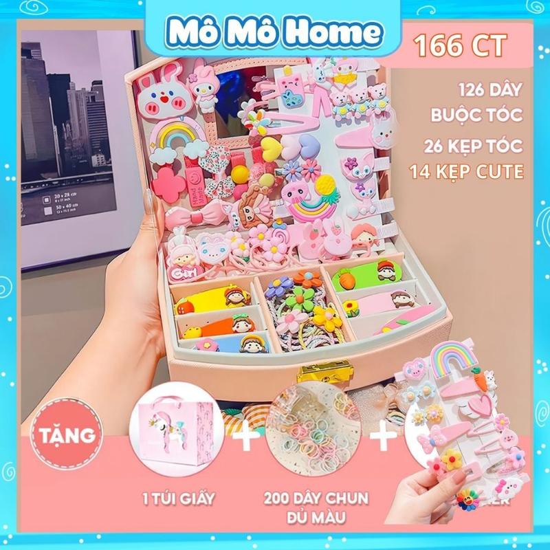 Hộp phụ kiện kẹp tóc PinkiBox cực dễ thương xinh xắn phù hợp làm quà tặng sinh nhật cho bé gái.