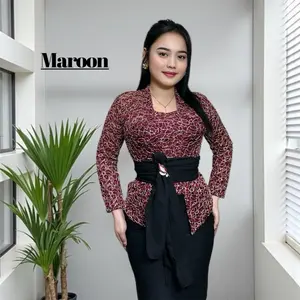 KebayaAlexa brokat strait wanita terbaru fashion Panjang  Mewah Pesta