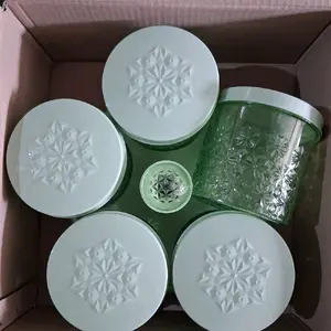 Toples Hijau Motif Bunga untuk Penyimpanan Makanan dan Minuman Kualitas Premium