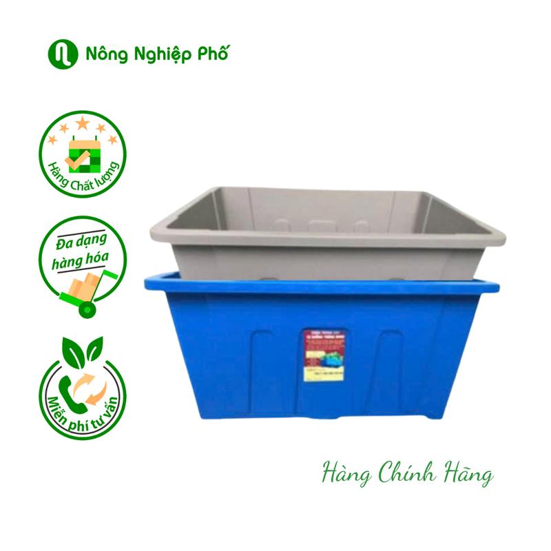 Chậu trồng rau Aquaponics (70L) Siêu bền Loại 1 - Khay nuôi cá trồng hoa rau củ quả, cây ăn trái tại nhà