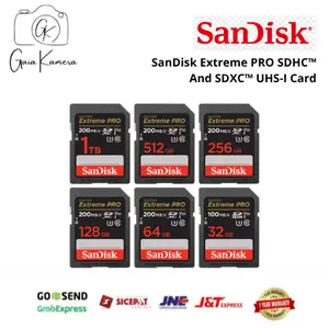 SanDisk Extreme PRO SDHC & SDXC UHS-I Card V30 1TB 200MB/s | 512GB 200MB/s | 256GB 200MB/s | 128GB 200MB/s | 64GB 200MB/s | 32GB 100MB/s Original Garansi 1 Tahun