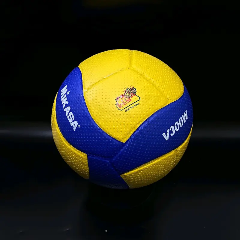 Bola Voli Mikasa V300W Kulit Jeruk Dan V300W Bintik Gratis Pompaan Jaring Pentil Bola Latihan Anak Olahraga  Volley Ball Outdoor mikasav 300w geng gaman volly 3