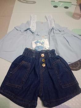 Product Review of Leika Setelan Anak Atasan Babydoll Linen dan Ripjeans Mini  Perempuan from L**a M**a 0