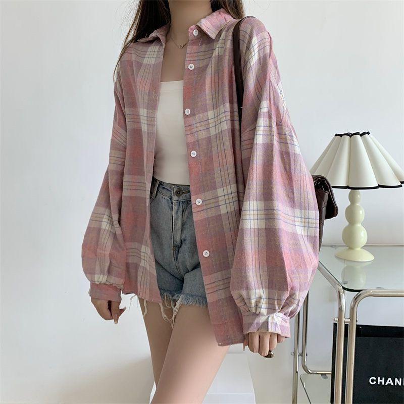Product Introduction of Áo Sơ Mi Độc Đáo, Phong Cách Hàn Quốc, Cao Cấp, Thiết Kế Đẹp, Dành Cho Nữ, Thích Hợp Cho Mùa Xuân 2023, Phong Cách Cổ Điển Pháp, Dễ Phối Đồ, Áo Khoác Sơ Mi Kẻ Sọc Dáng Rộng 11