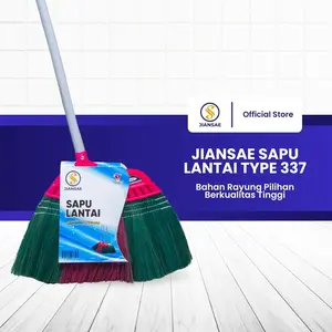 Jiansae Sapu Lantai Ijuk Anti Rontok Rumah Premium Type 337 Isi 1 Pcs sapu  lantai sapu  rayung sapu  anak  kos broom sapu  ijuk  tahan  lama