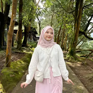 Nara Outer Zestory Outer Coquette Model Pita Outer Crop Lengan Balon Outer Remaja Model Lucu Outer Linen