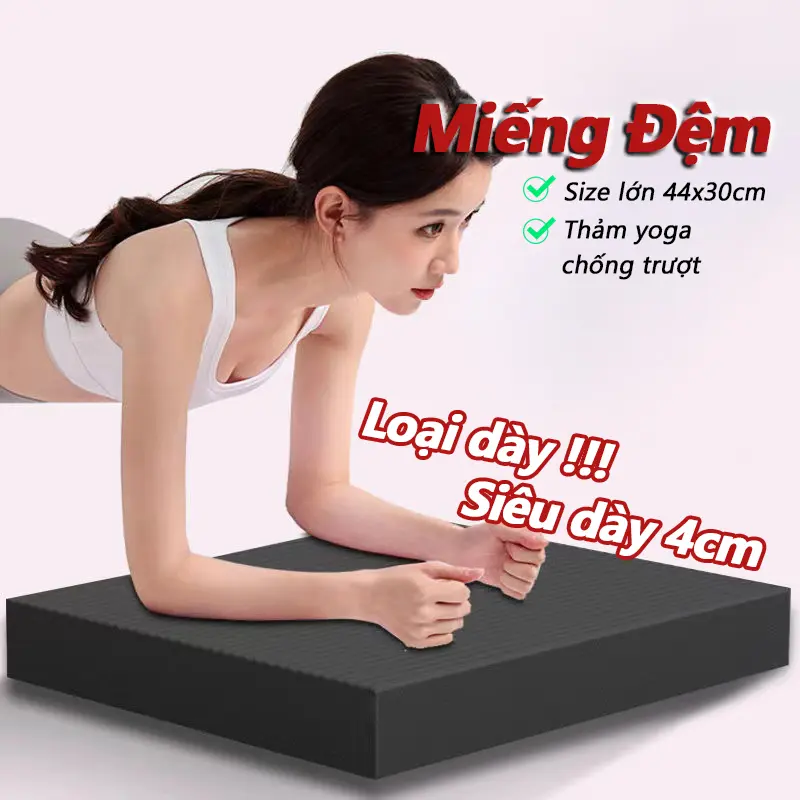 Thảm tập thể dục siêu dày, siêu mềm với độ đàn hồi tuyệt vời và thiết kế chống trơn trượt. Thảm tập đa năng, lý tưởng cho các bài tập thể hình, yoga, plank, gập bụng và nhiều hơn nữa.
