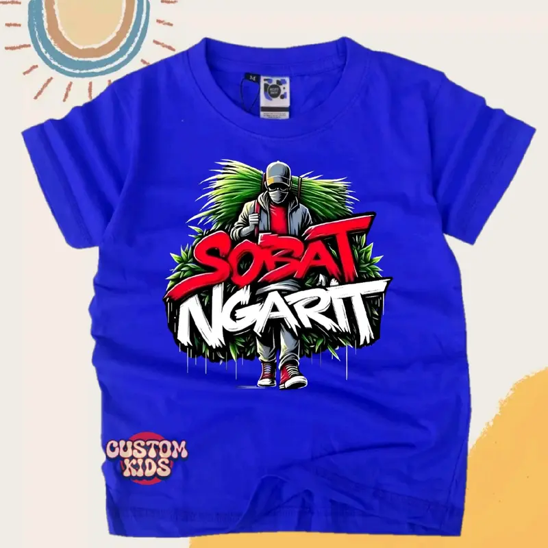 (FREE NAMA) Kaos anak pakaian anak sobat ngarit 1
