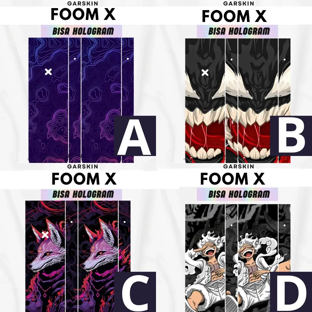 JAKACUSTOM - Stiker Garskin F00HM V2 Bisa Hologram Original Desain Full Motif Bisa Custom Anti Air Tahan Lama