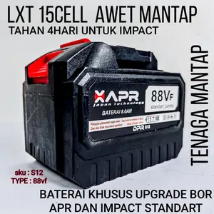 BATERAI LXT 88V f APR KHUSUS upgrade impact wrench standard bor dll 15CELL SKU S12
