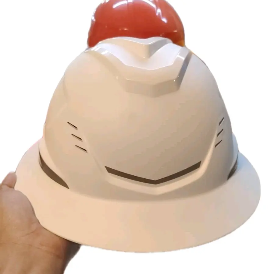 Helm Proyek MSA SNI V-Guard C1 New Fullbrim + Fastrack / Safety Helmet Proyek MSA V-Gard SNI C1 New Fullbrim  Bulat Ventilasi+ Fastrack