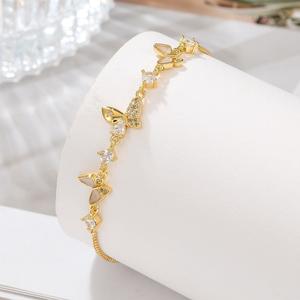 Dây tay bướm zircon thiết kế độc đáo - Vòng Tay May Mắn-Không trùng hàng - Phối đồ hàng ngày đa năng