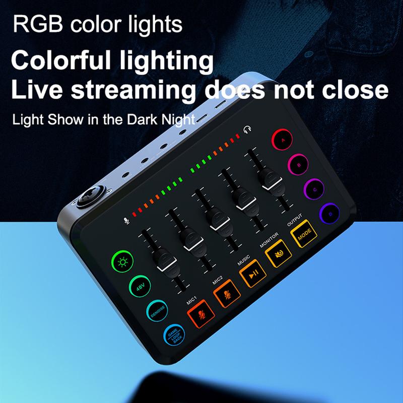 Product Introduction of F9 Live Podcast Equipment Bundle, Live Sound Card Broadcast Device Microphone Audio Set, Computers Phones Wireless BT Connection for Streaming/Live Broadcast/Recording 11