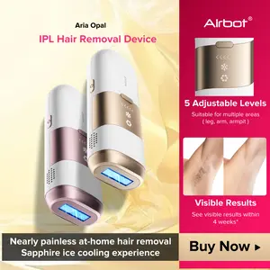 Airbot Aria Opal Gold IPL Hair Removal | Cooling Function | Auto-Glide Mode | Alat Perawatan Penghilang Bulu Permanen Ketiak, Tangan, Kaki, Wajah, Telinga | Kulit Lembut Bebas Bulu | Pencukur Cepat Anti Sakit | Premium Box