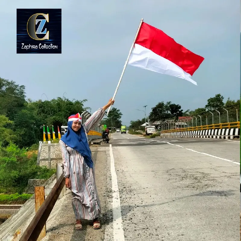 bendera merah putih ukuran 120×80 bendera rumah pakai  Tali 3