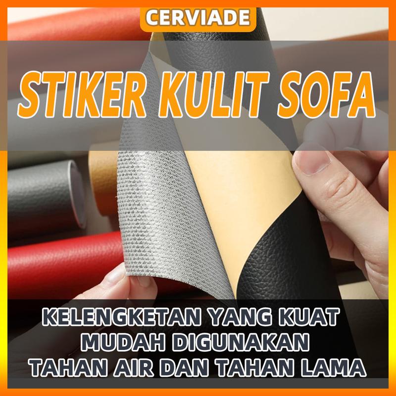 【Cerviade】Terlaris Stiker Kulit Perbaikan Sofa/langsung bisa ditempel/premium/stiker sofa kulit 1